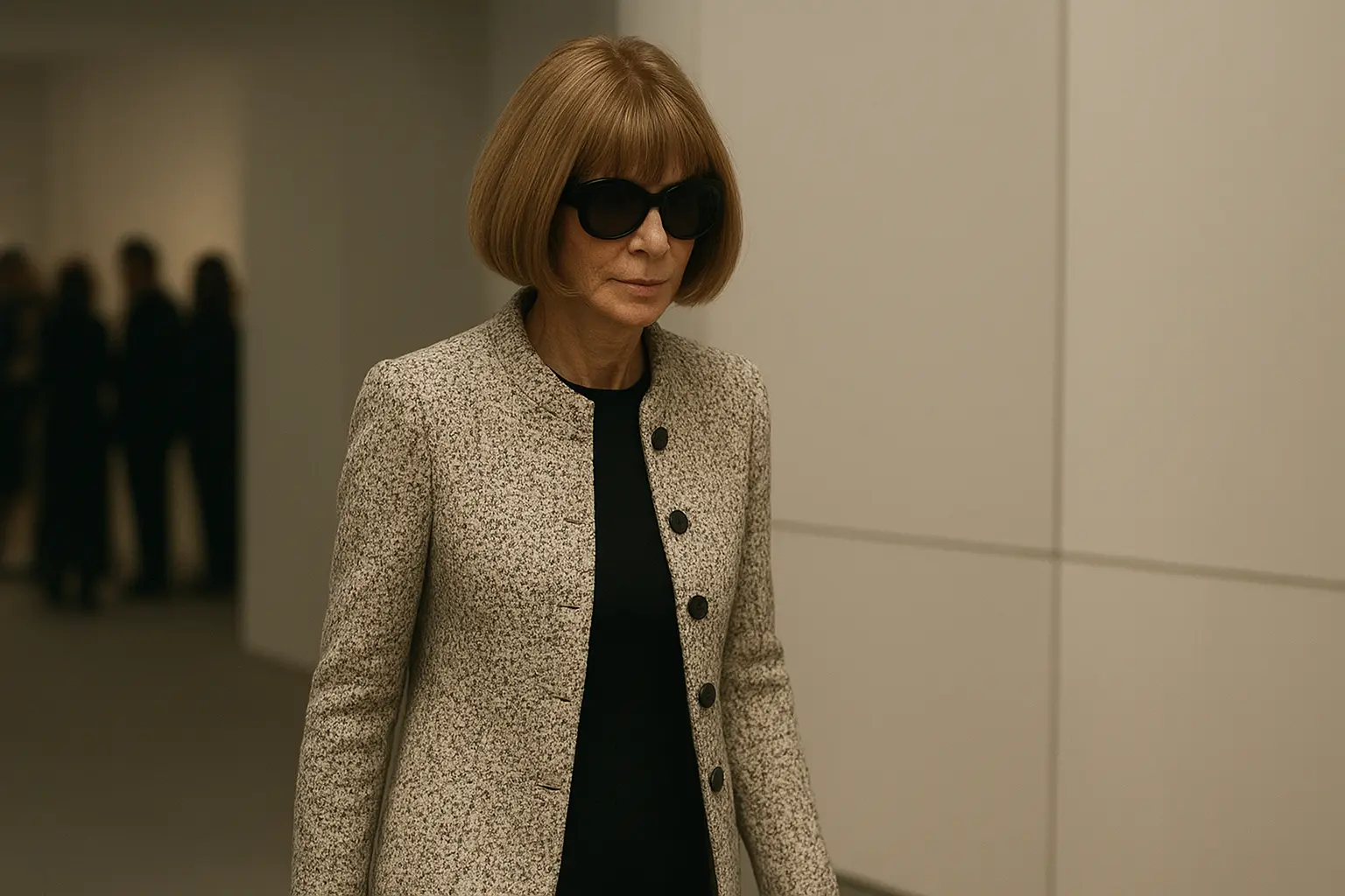 Anna Wintour in a stylish jacket