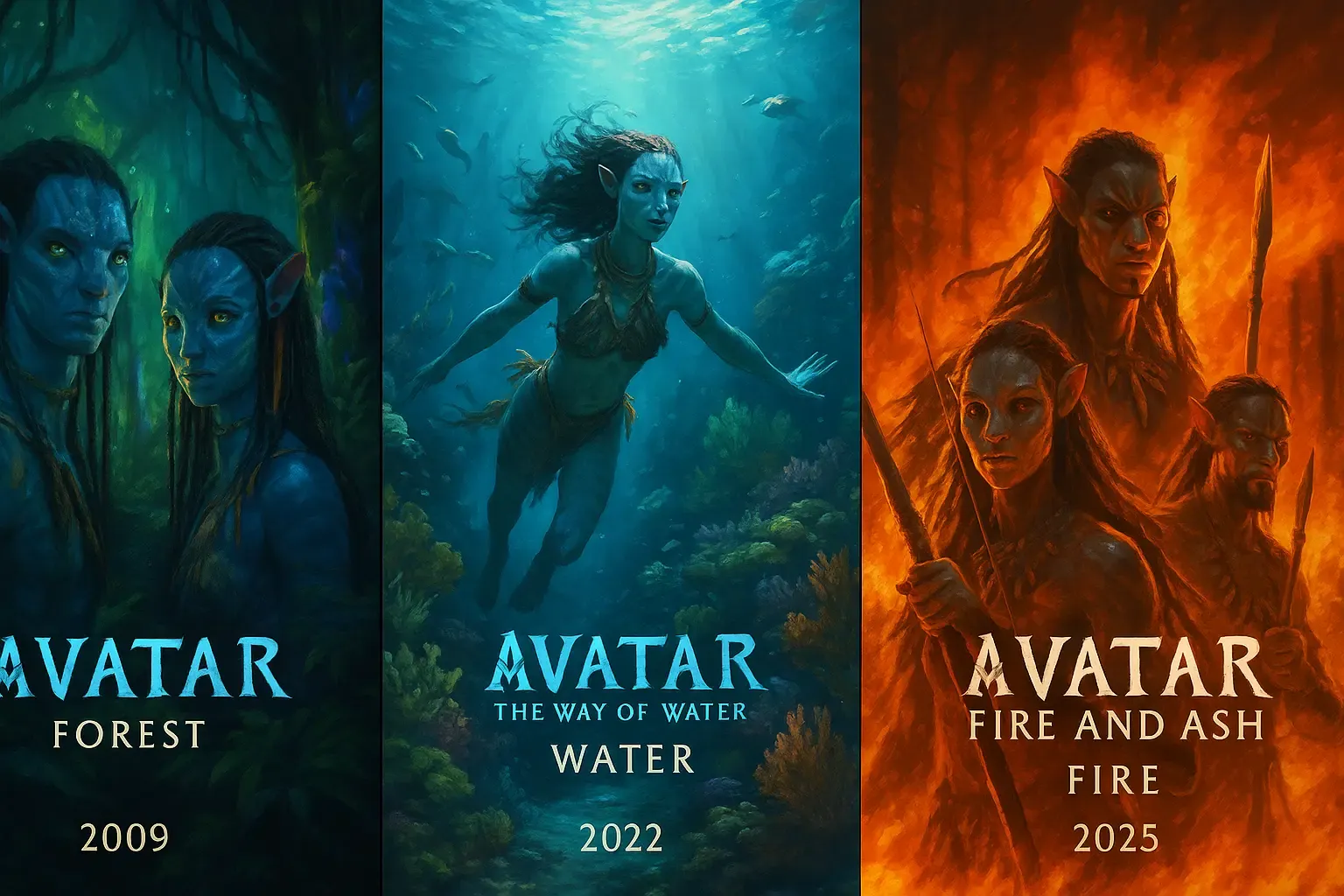 Avatar Fire and Ash vs previous movies.