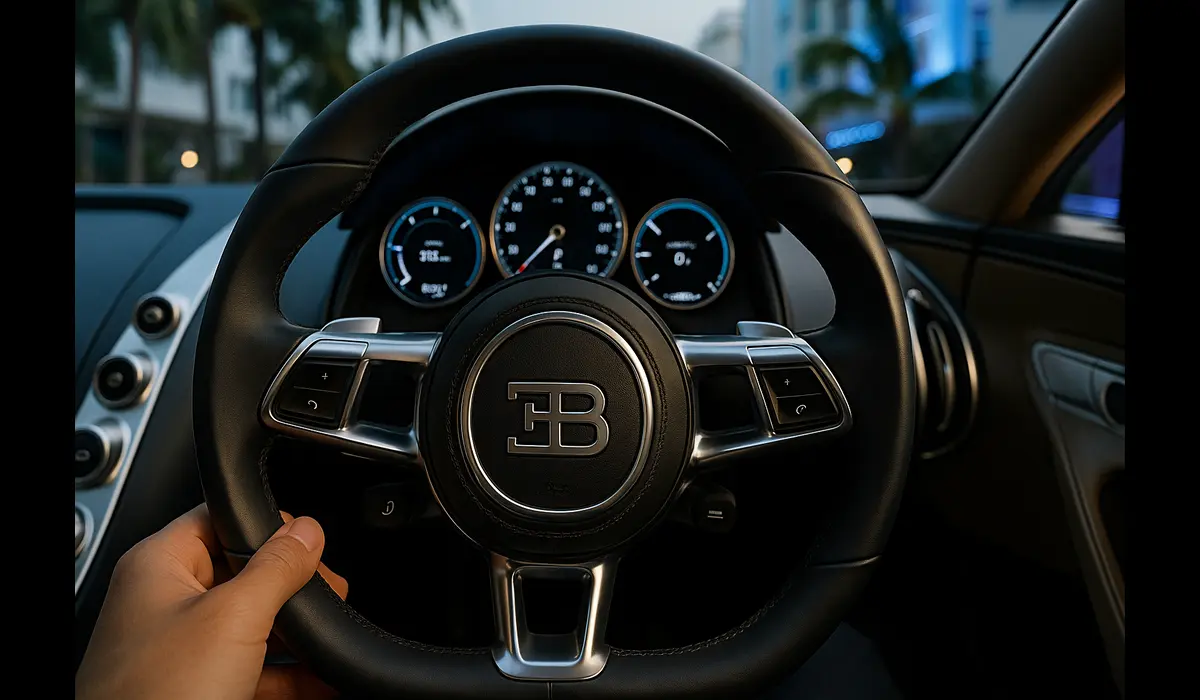 Bugatti rental USA interior experience