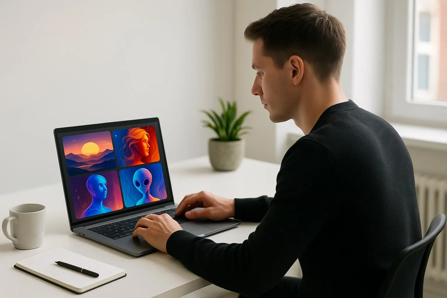 Infographic comparing the best AI image tools for marketers in 2025.