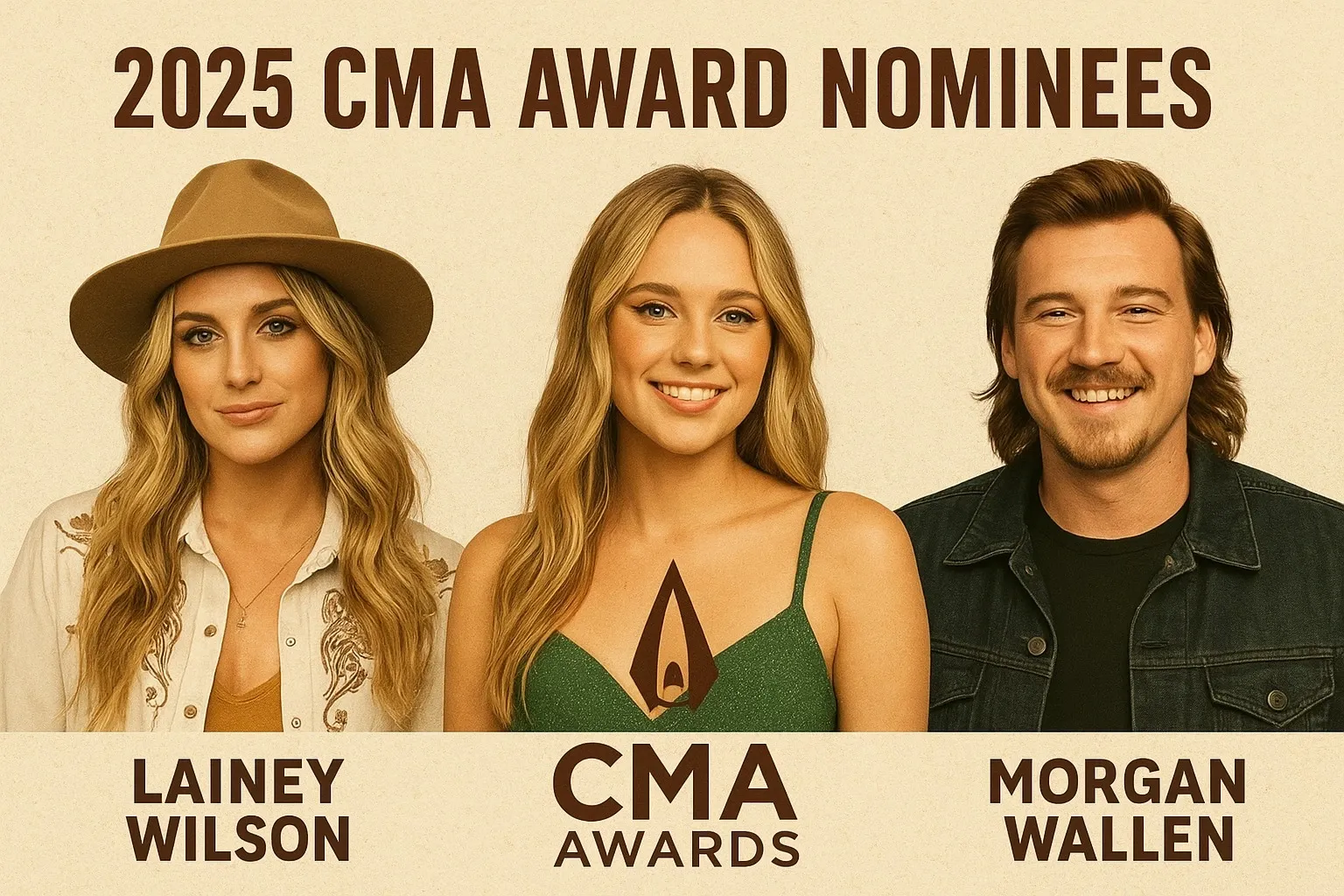 CMA Awards 2025 top nominees.