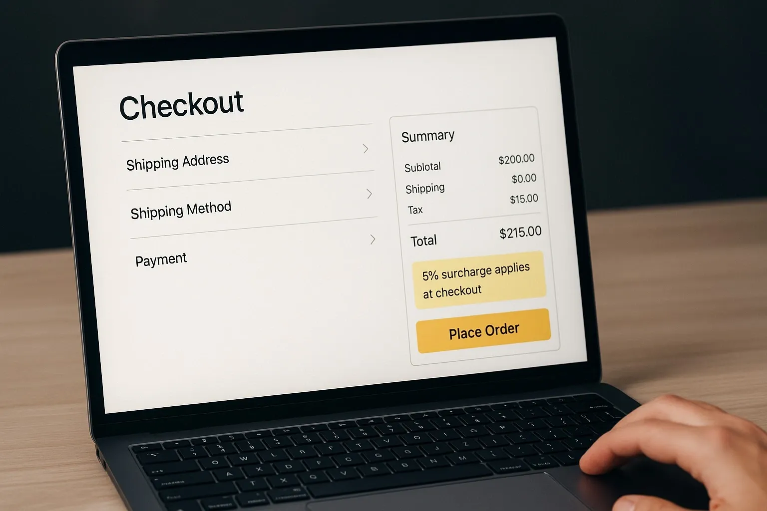 Online Costco order with surcharge shown for non-members.