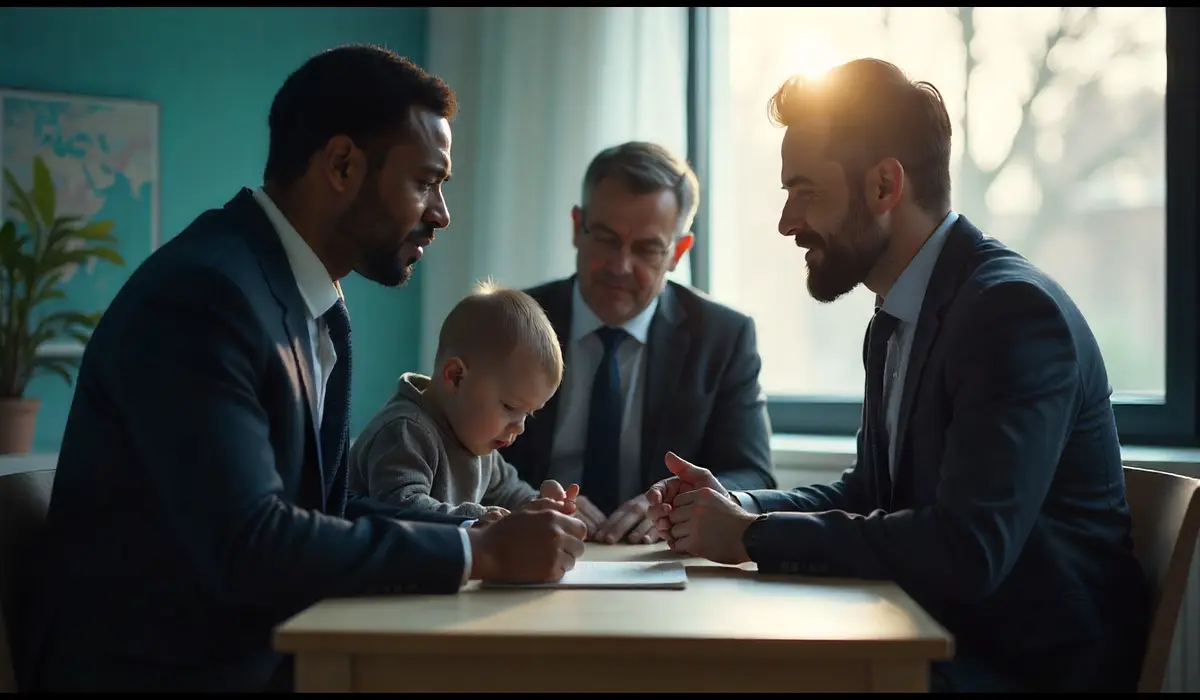 Doctor consulting parents about autism medication options