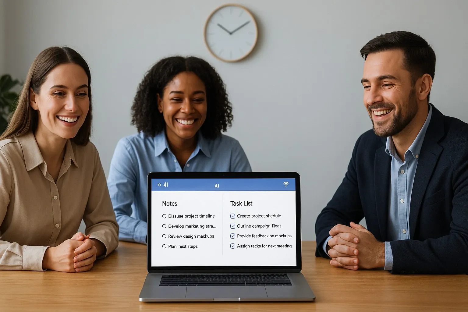Infographic comparing AI tools that turn notes into action items in 2025.