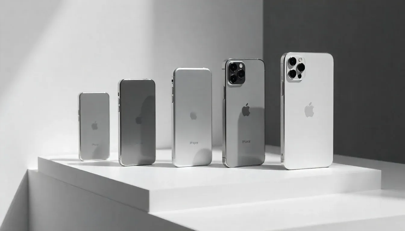 Side-by-side comparison of iPhone 17 Air’s thin profile versus older iPhones.