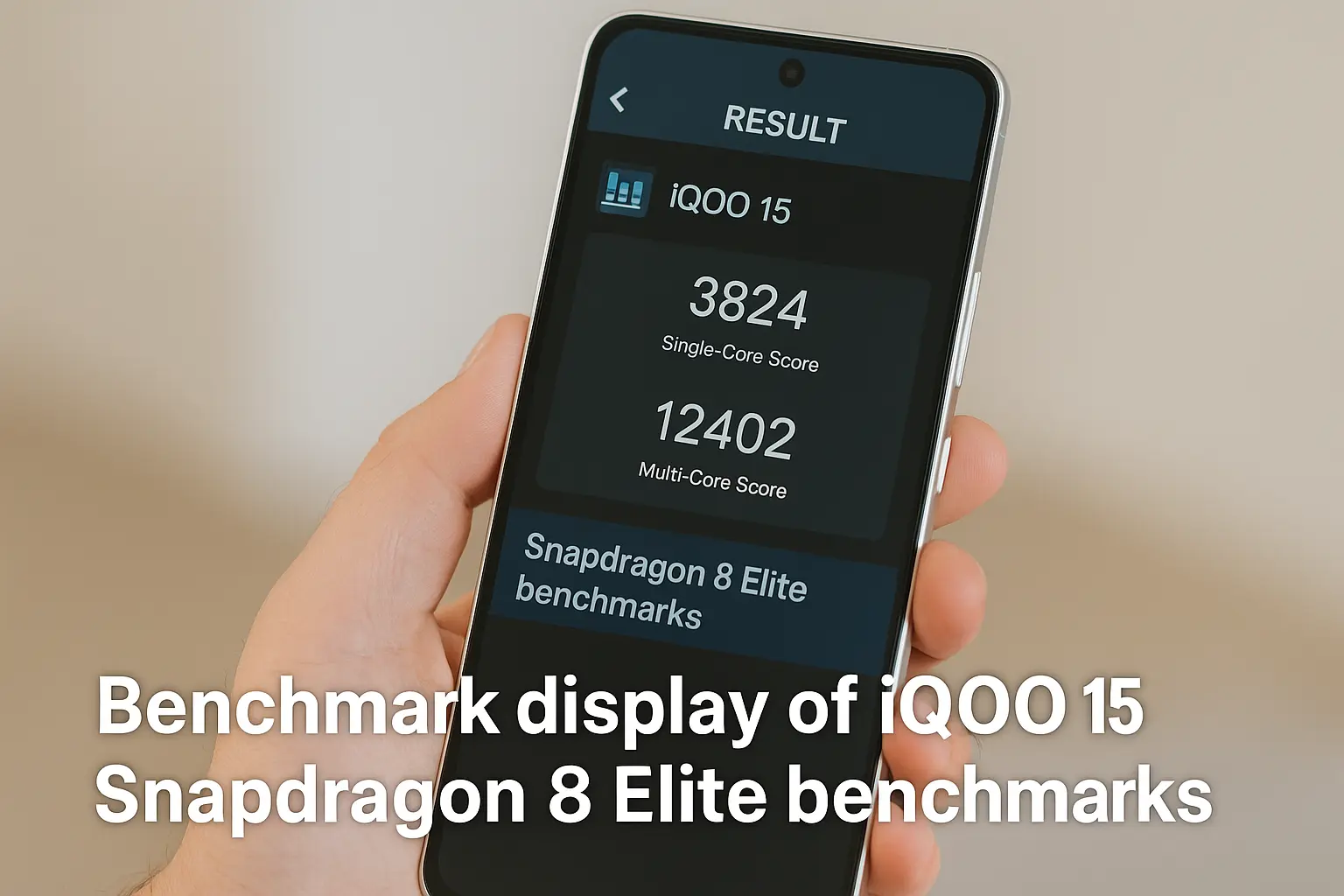 Benchmark display of iQOO 15 Snapdragon 8 Elite benchmarks