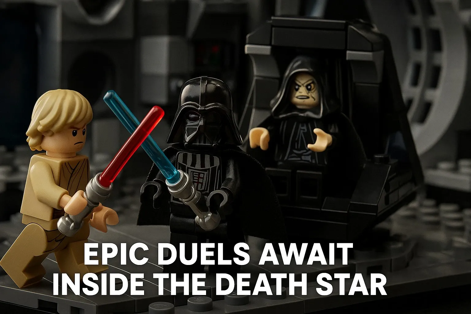 LEGO Death Star 2025 interior scenes with Star Wars minifigures