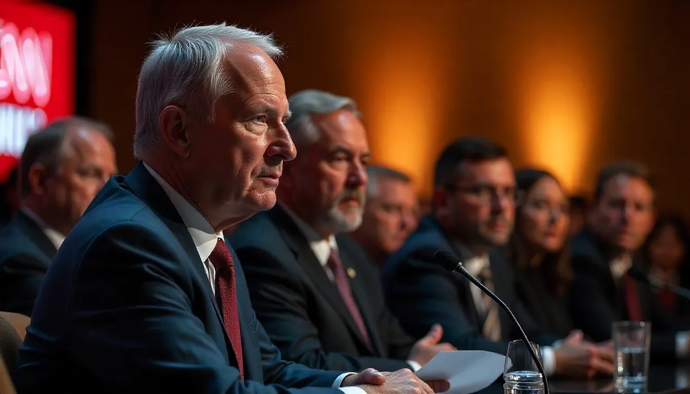 Mike Johnson interview clip with text overlay