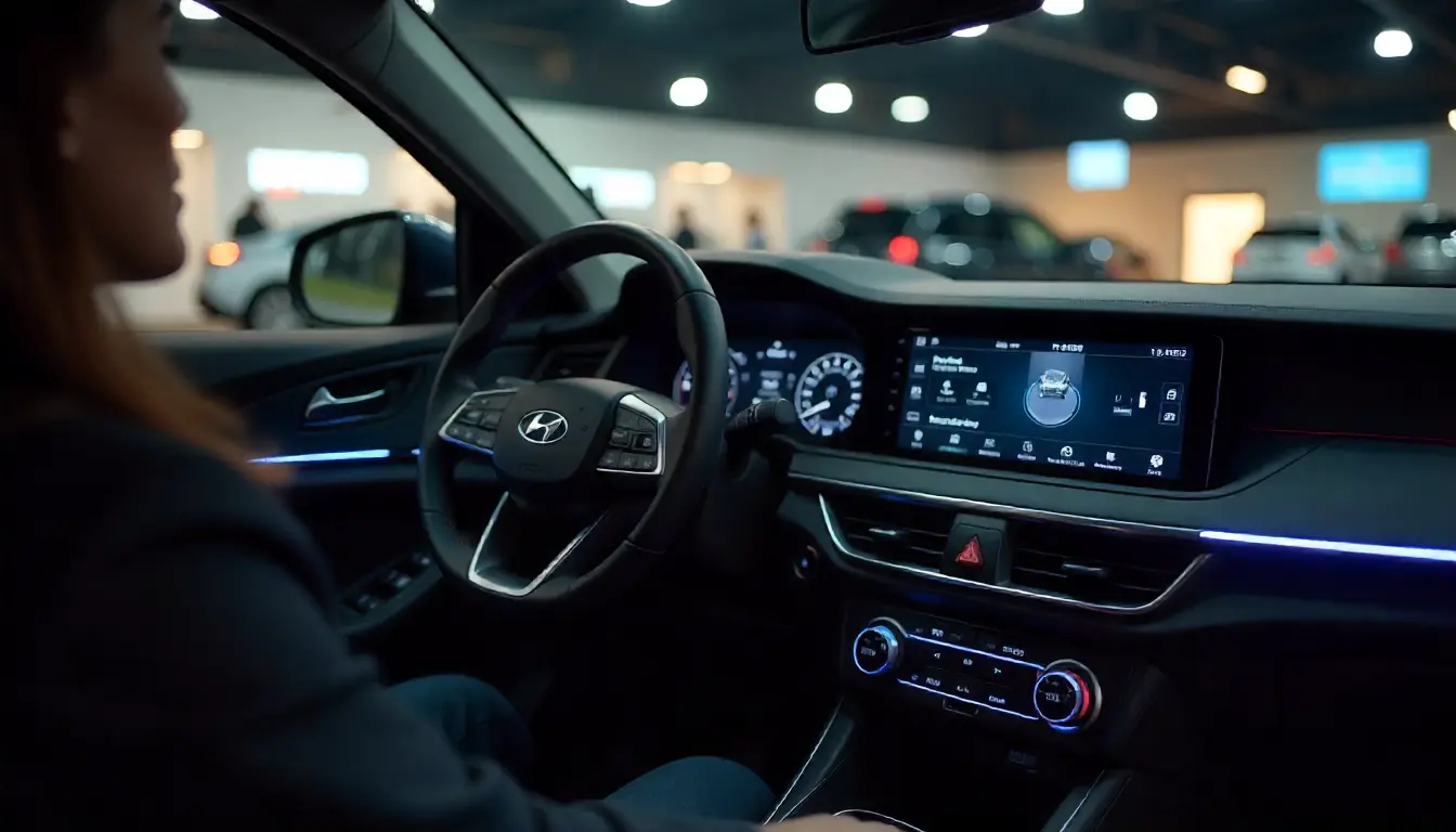 Hyundai Palisade interior infotainment system 2025.