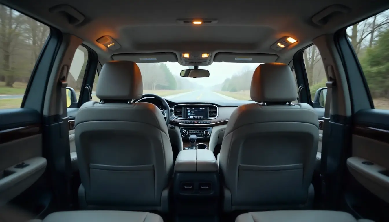 Hyundai Palisade interior rear seating 2025 with captain’s chairs.