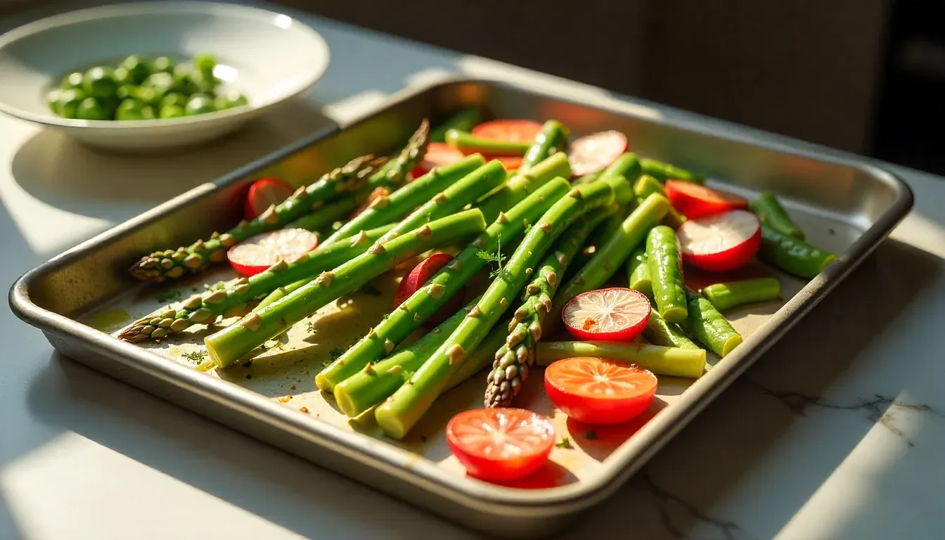 Thanksgiving cooking time-saving roasted vegetables