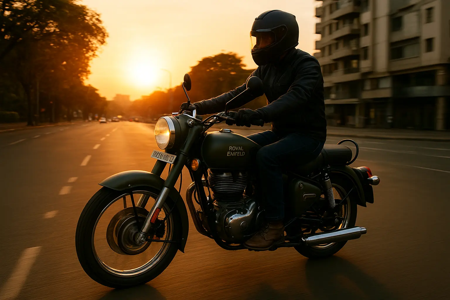 Royal Enfield Classic 350 bike launch rider.