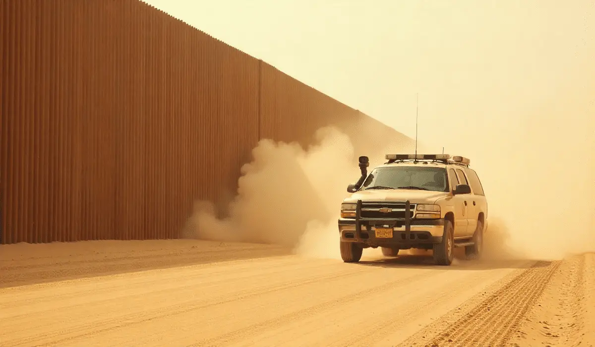 U.S.–Mexico border wall reflecting Trump immigration policy