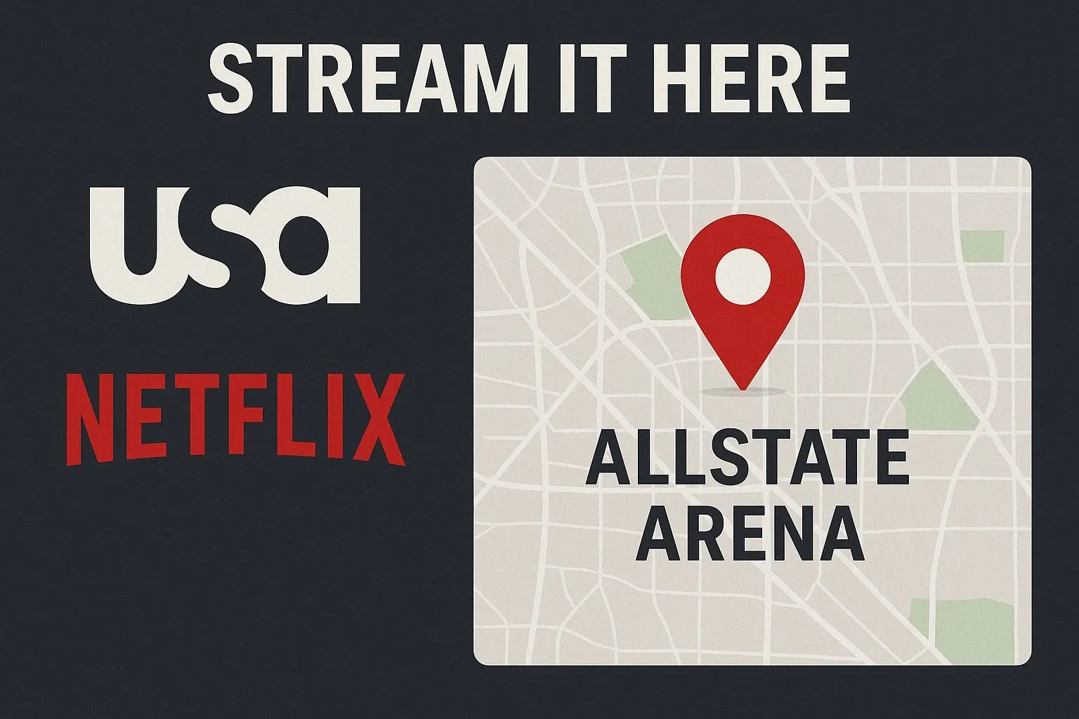 SmackDown viewing options and Allstate Arena location map