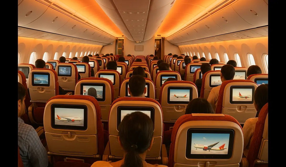 Air India International Flights 2025 cabin interior.