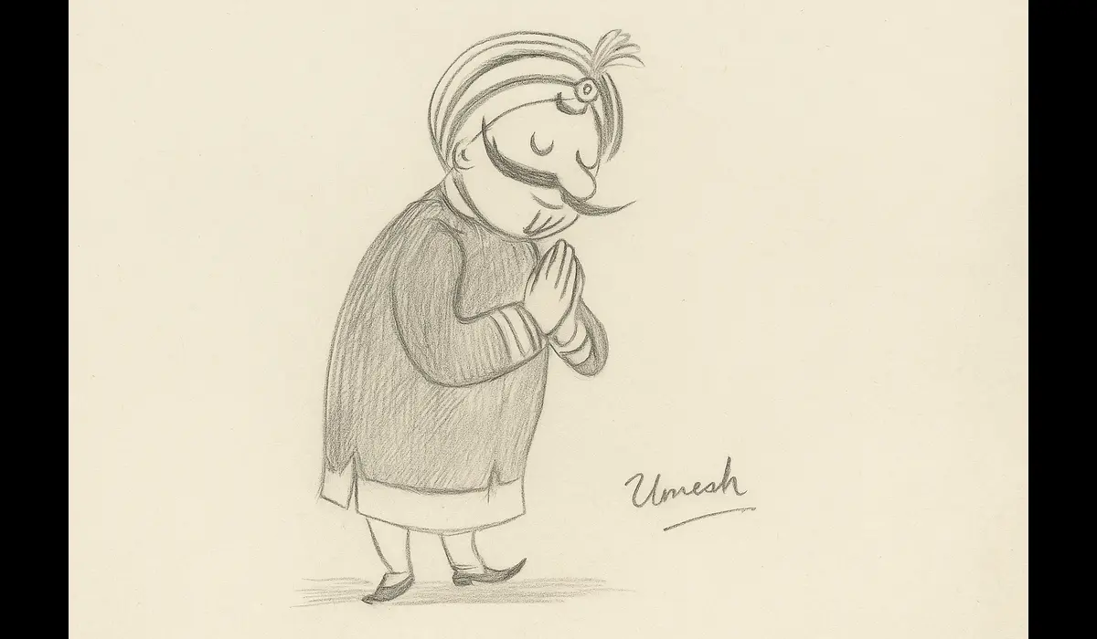 Original Air India Maharaja design sketches by Bobby Kooka and Umesh Rao.