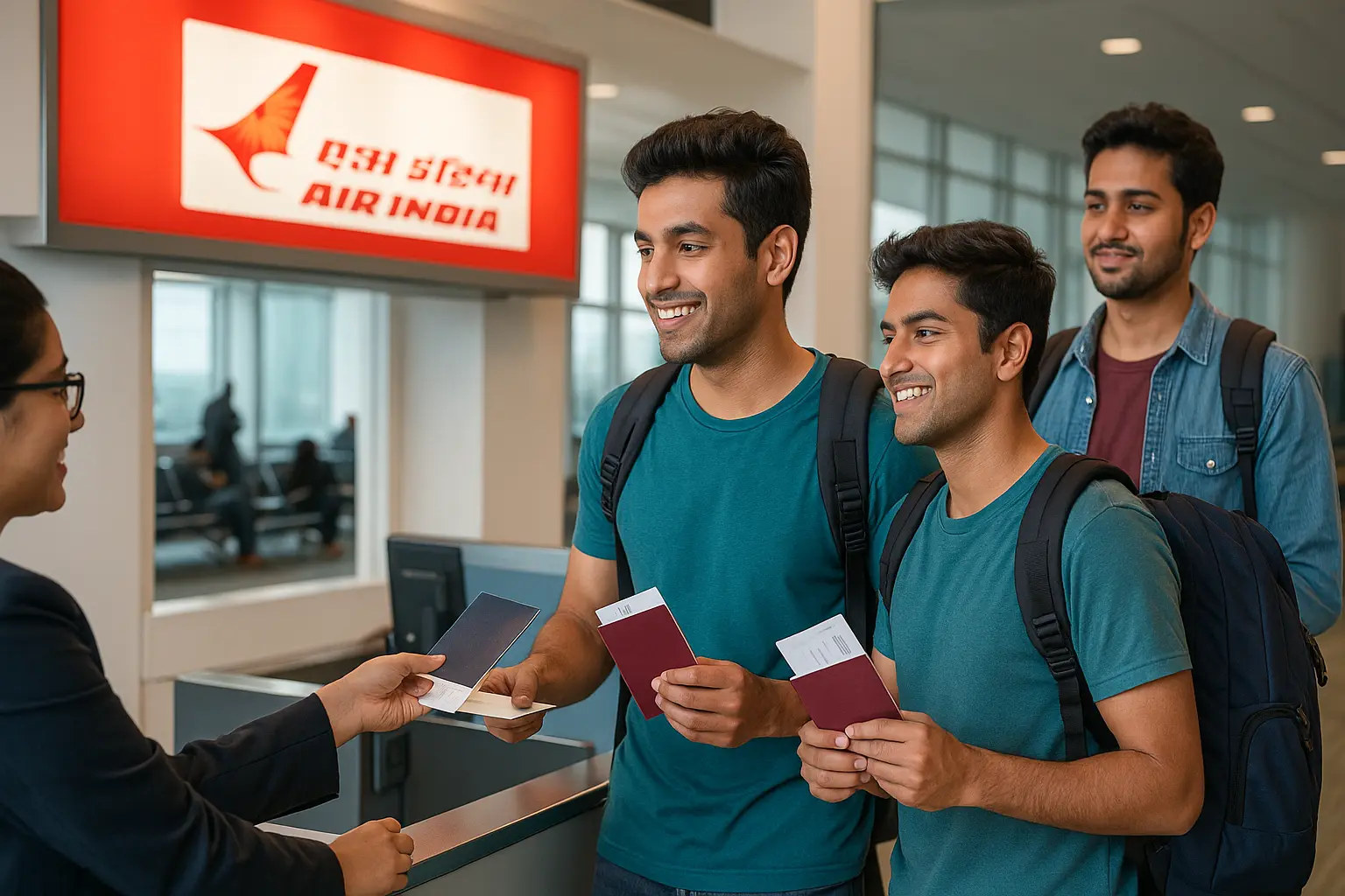 Students booking best Air India flight deals from USA to India 2025.