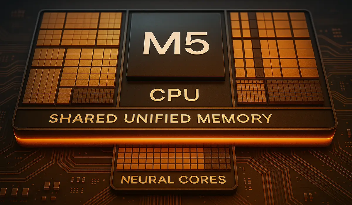 Apple M5 chip unified architecture diagram