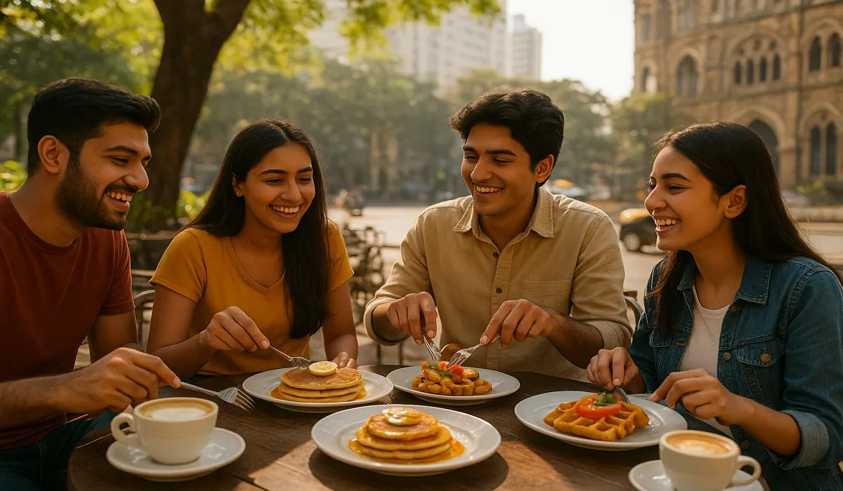 Indian café brunch inspired by American breakfast culture.
