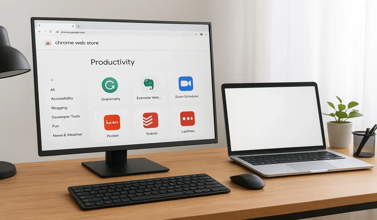 Chrome extensions for multitasking and focus improvement.