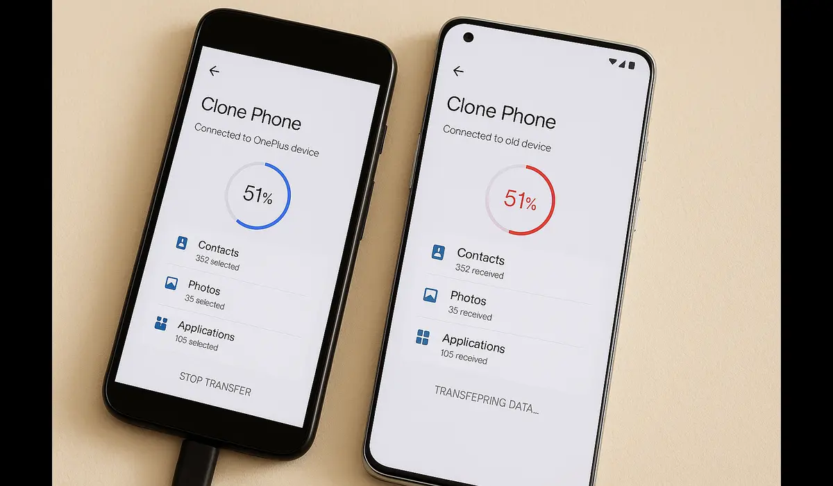 Transfer data safely to OnePlus 15 using Clone Phone app