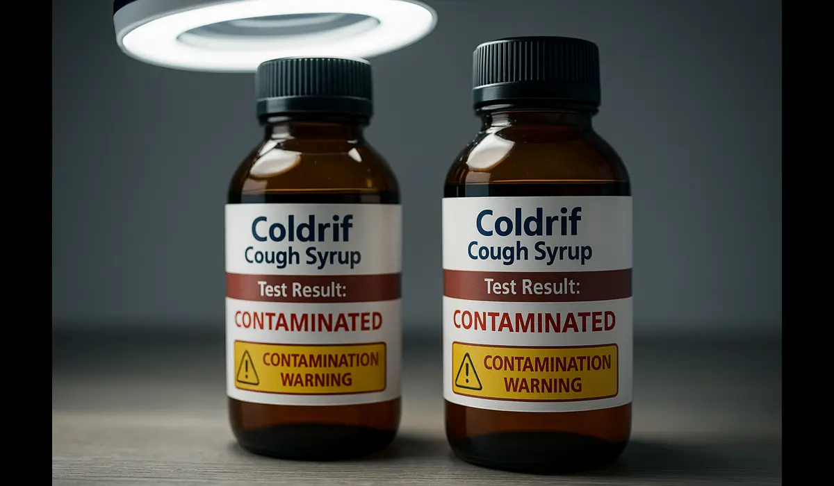 Coldrif cough syrup contamination test