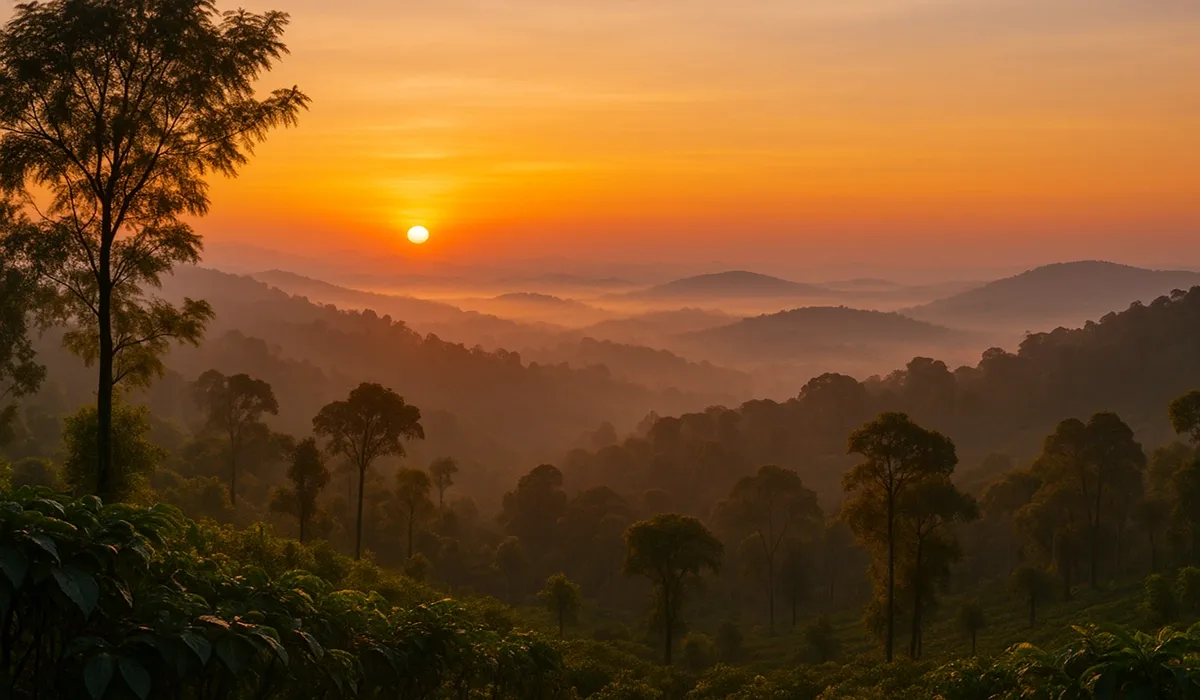 Coorg magical hill station coffee estates India.