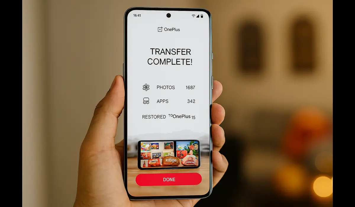 Transfer data safely to OnePlus 15 successful migration