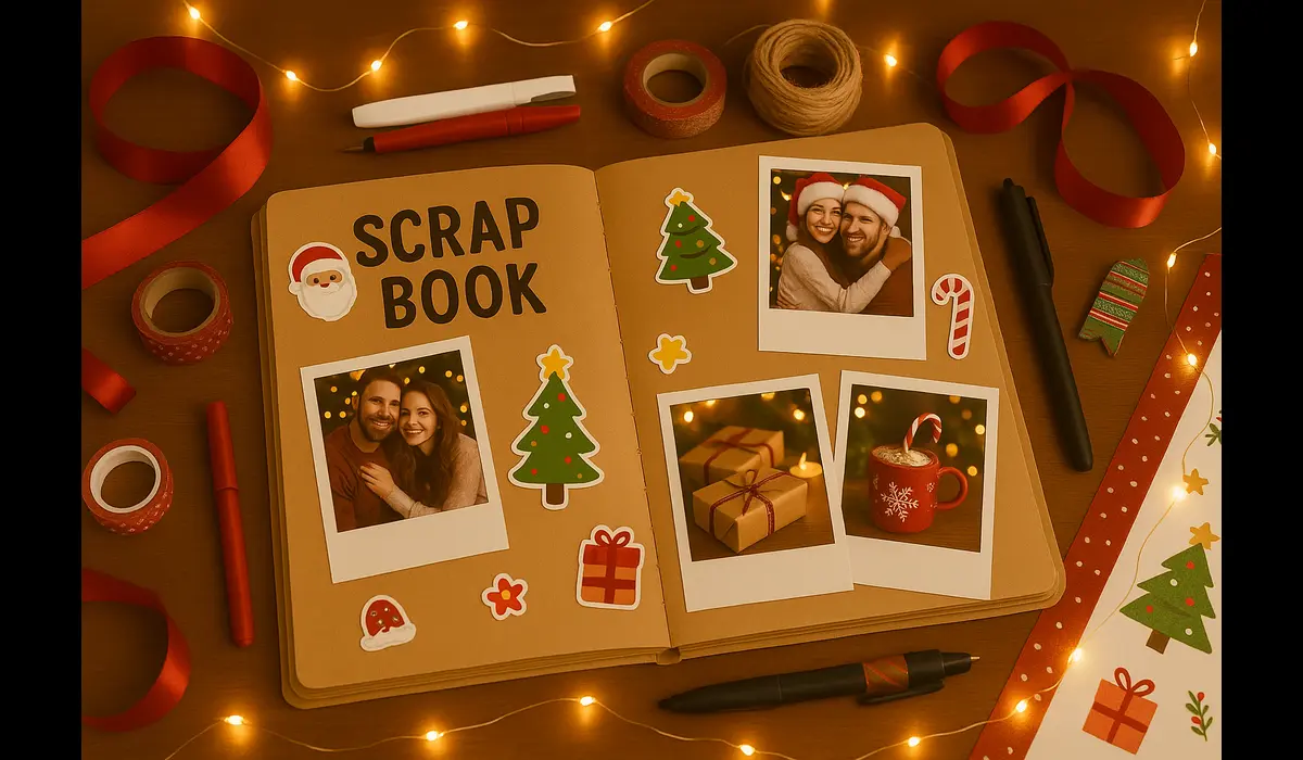 DIY Christmas gift ideas Indians are loving in 2025 — memory scrapbook craft.