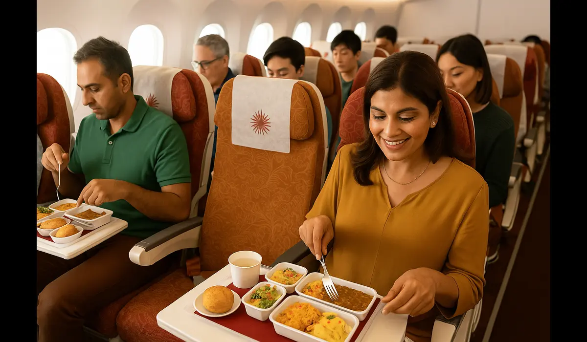 Air India economy meal