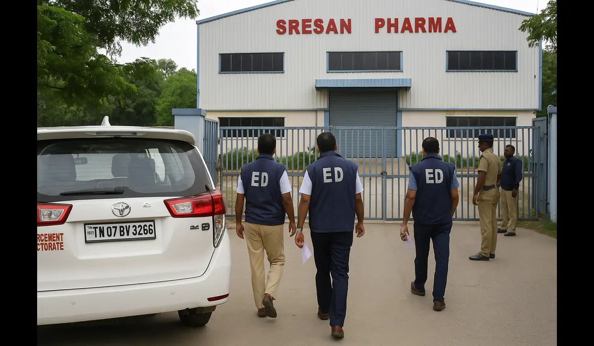 ED raids Sresan Pharma factory in Chennai