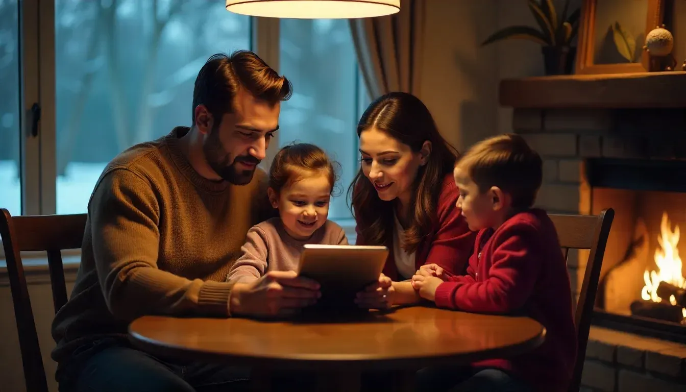 Family using best budgeting apps in 2025 to manage household expenses.