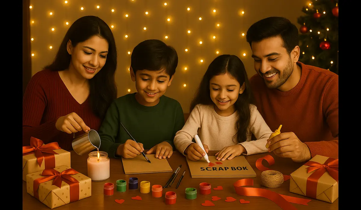 DIY Christmas gift ideas Indians are loving in 2025 — family making handmade gifts.