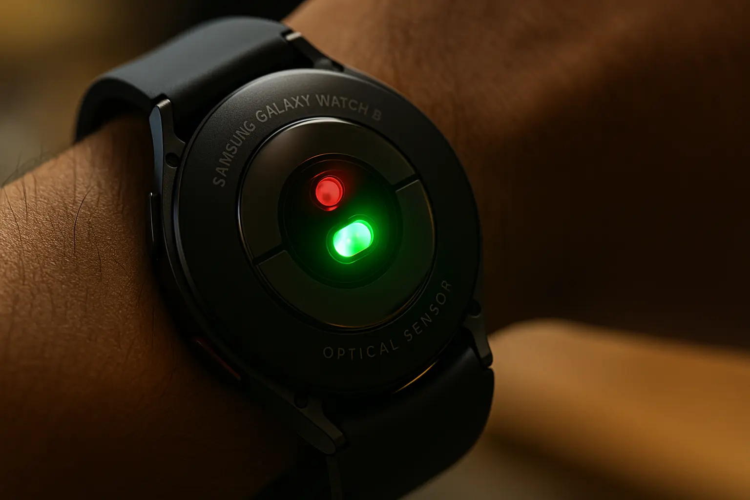 Samsung Galaxy Watch 8 heart rate accuracy update sensor close-up