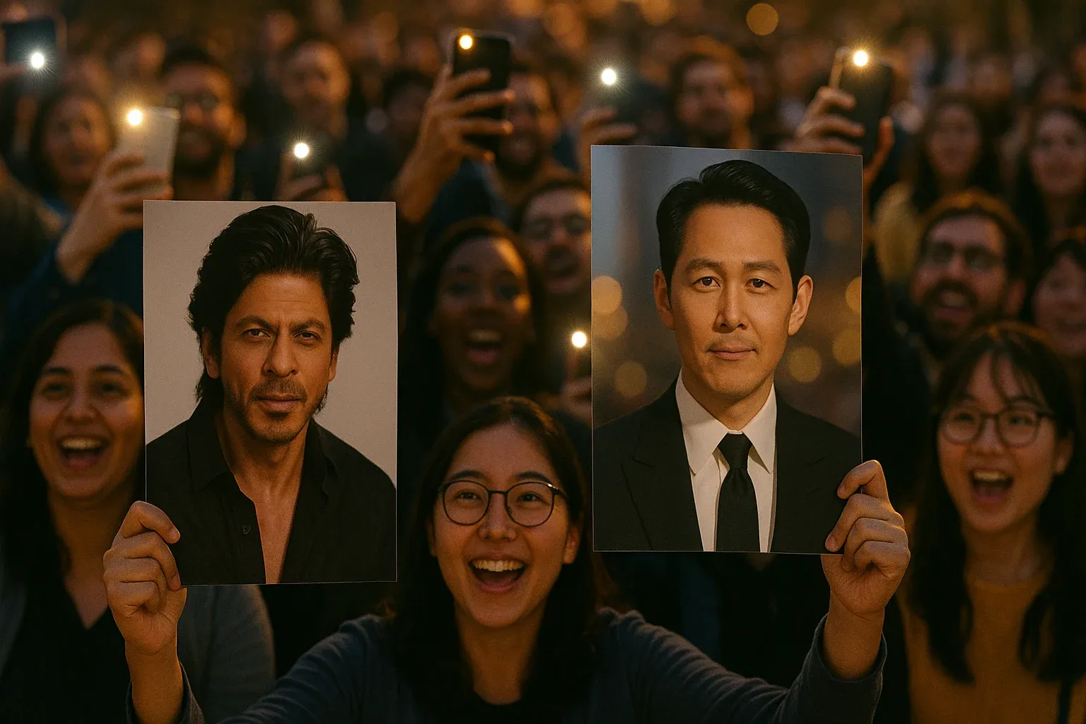 Fans celebrate Lee Jung-Jae and Shah Rukh Khan moment