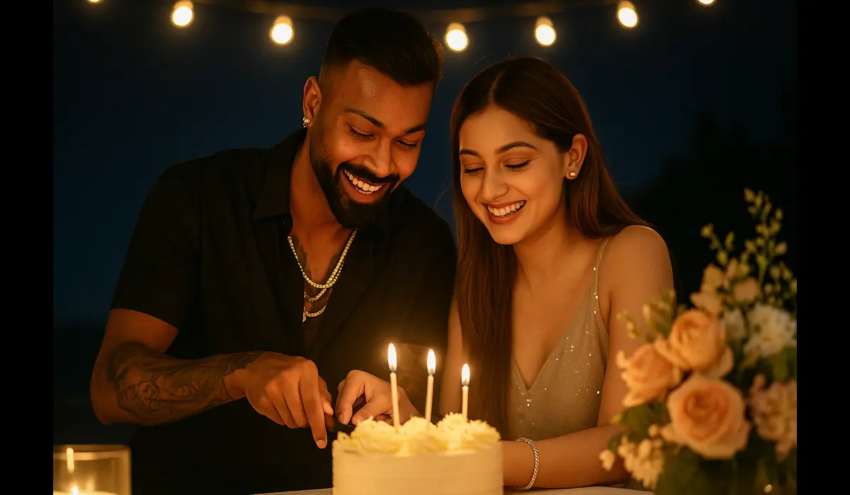 Hardik Pandya birthday pictures with Mahieka Sharma