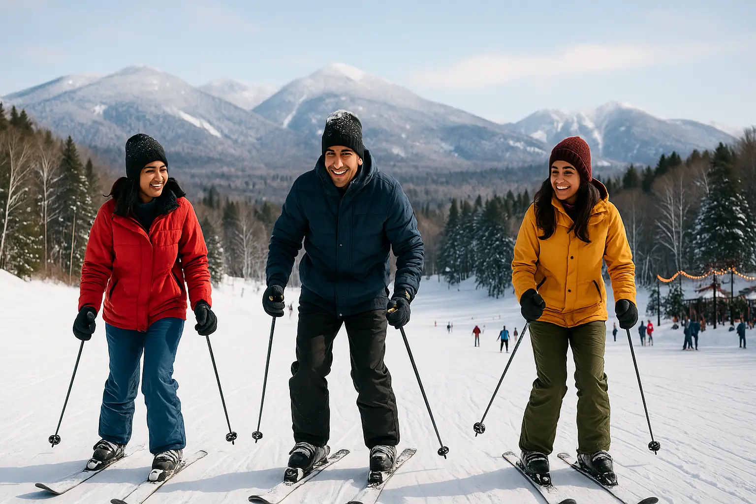 Indians skiing Lake Placid hidden gem USA year-end.