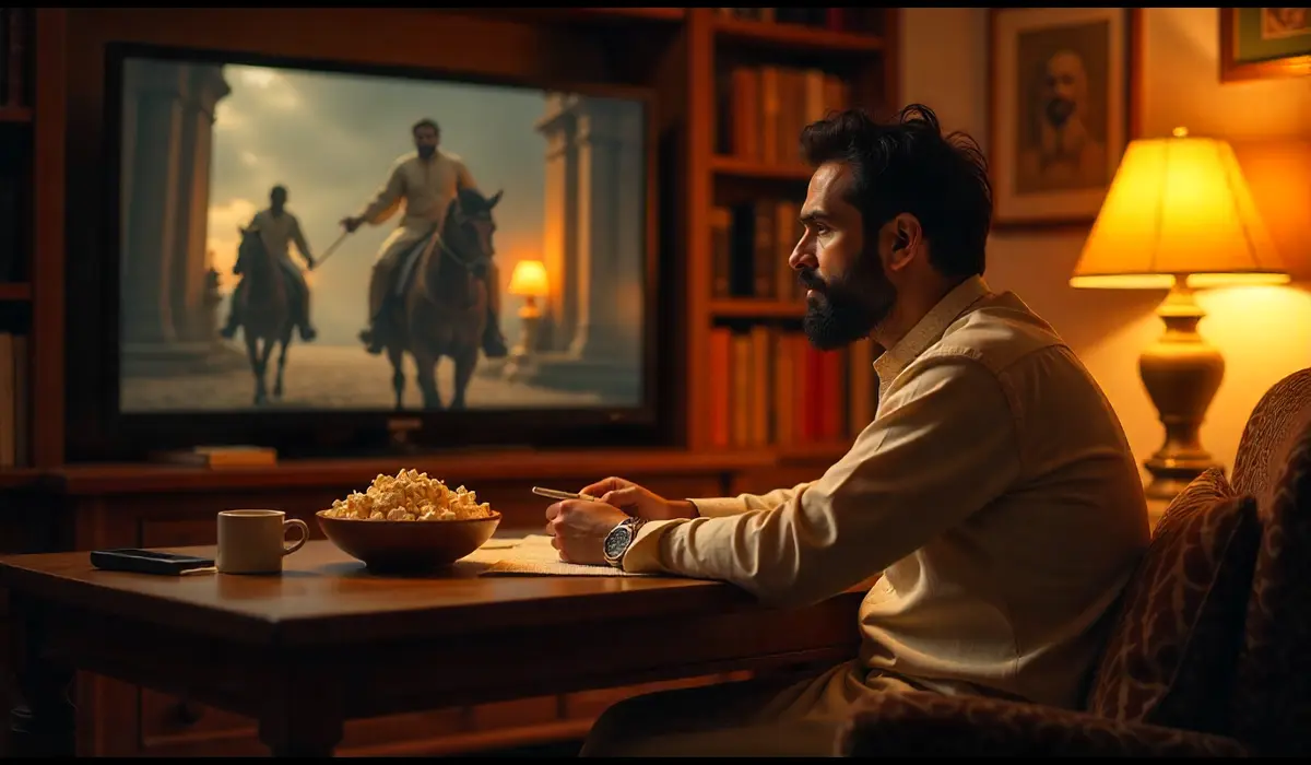 Family enjoying JioHotstar new Hindi movies 2025 together.