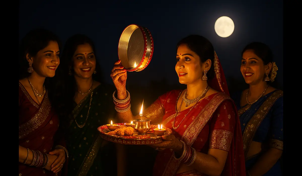 Karwa Chauth moonrise time and puja muhurat ritual