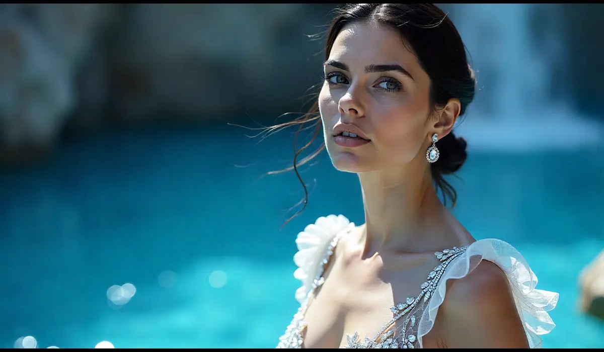 Kendall Jenner naked dress detail Paris runway.