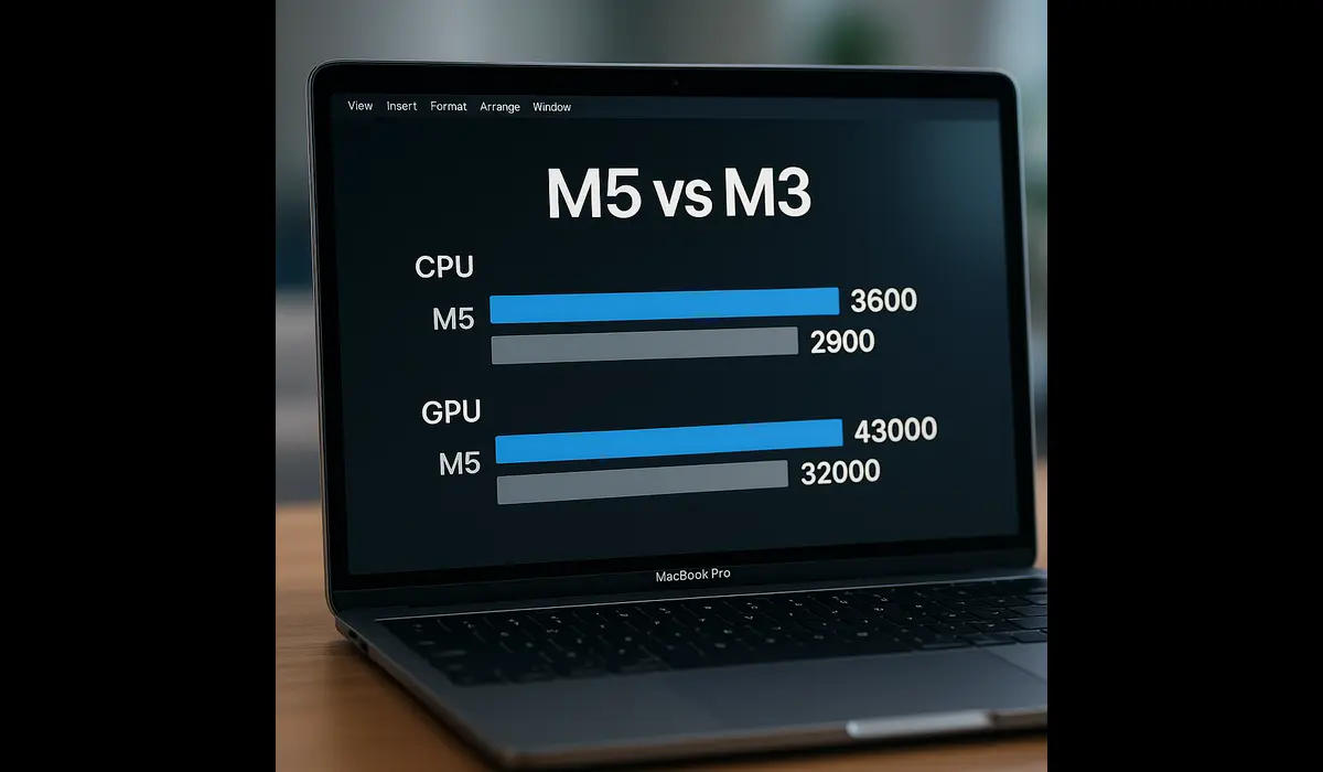 14-inch MacBook Pro M5 vs M3 benchmark performance