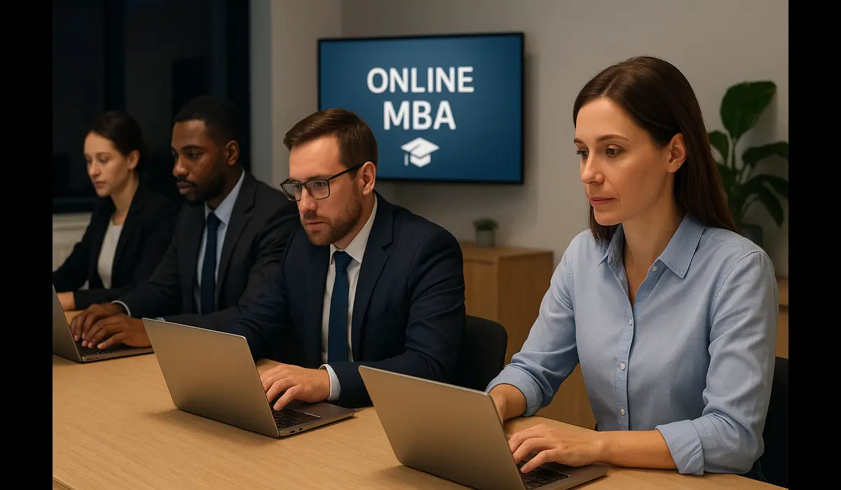 Working professionals enrolled in Online MBA vs Distance MBA programs.