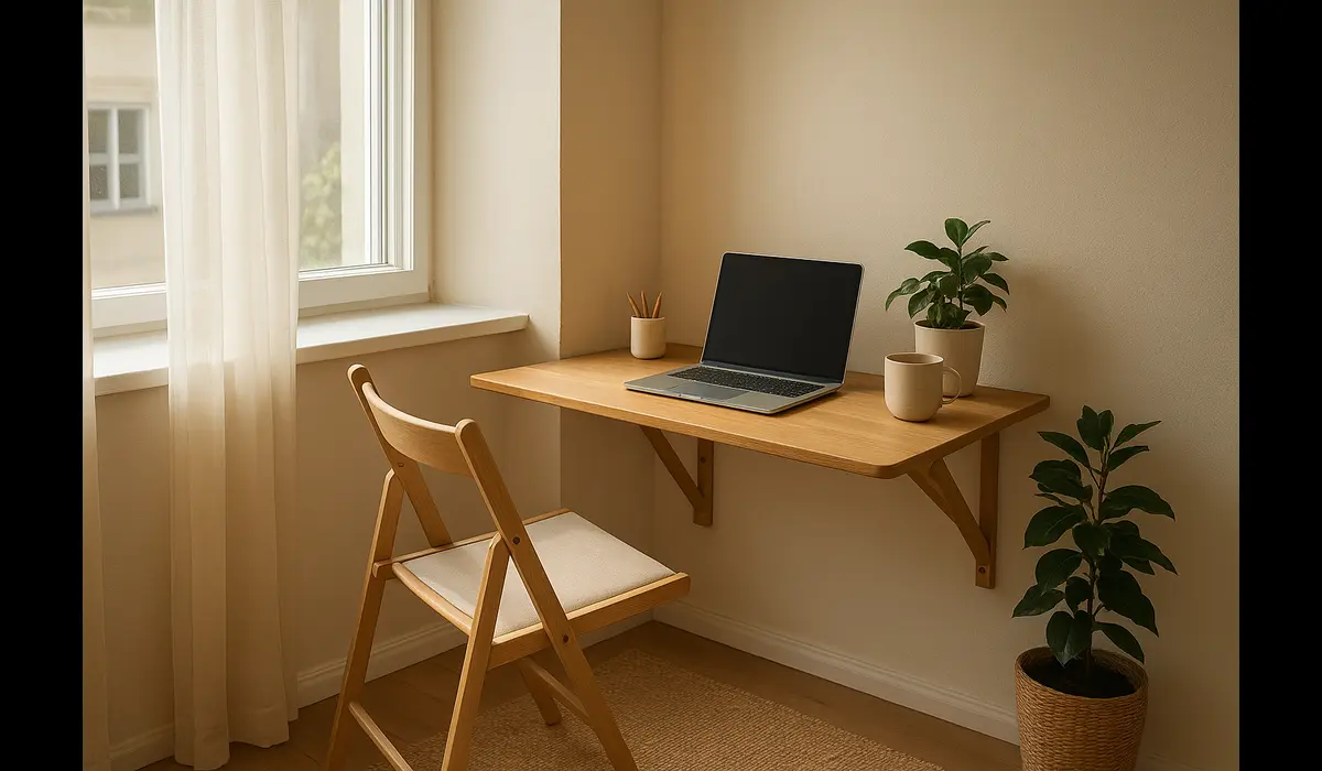 small apartment workspace cozy corner