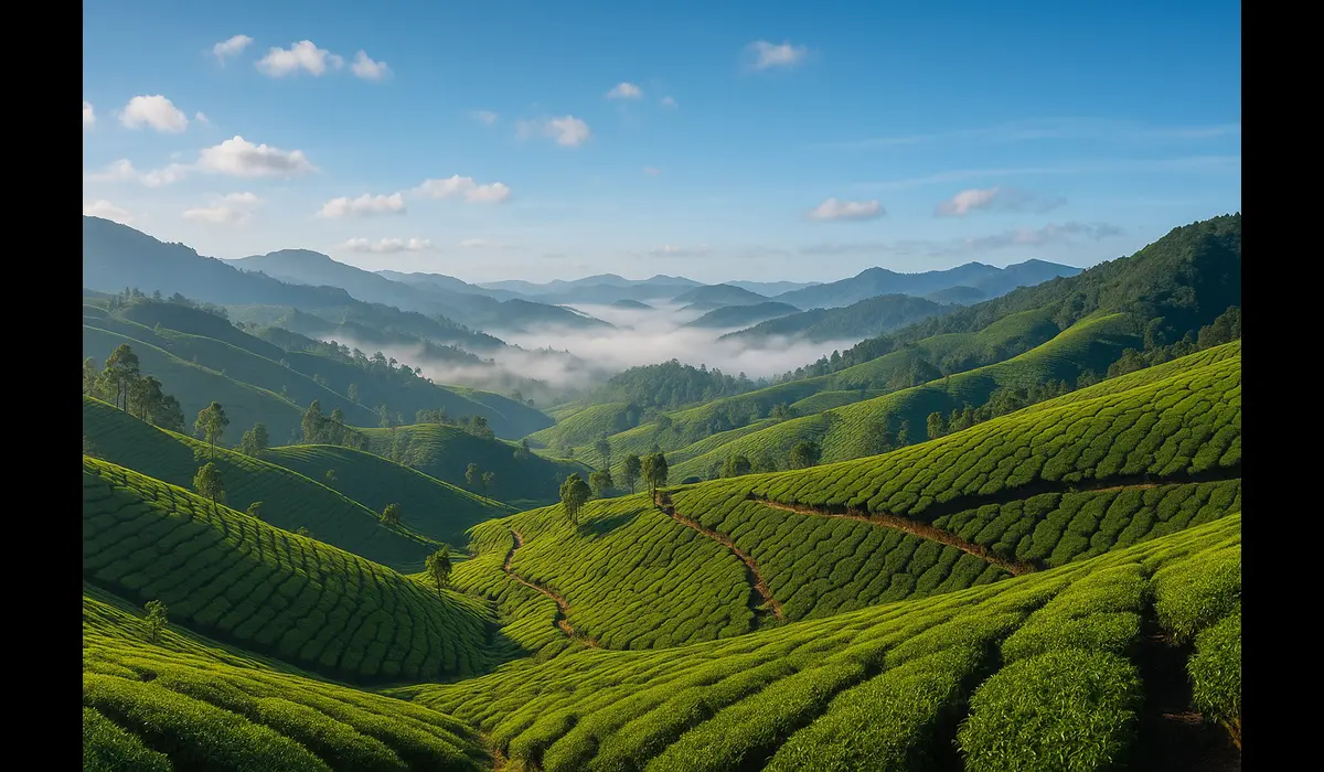 Munnar tea hills featured in Year-End Travel Bucket List India.