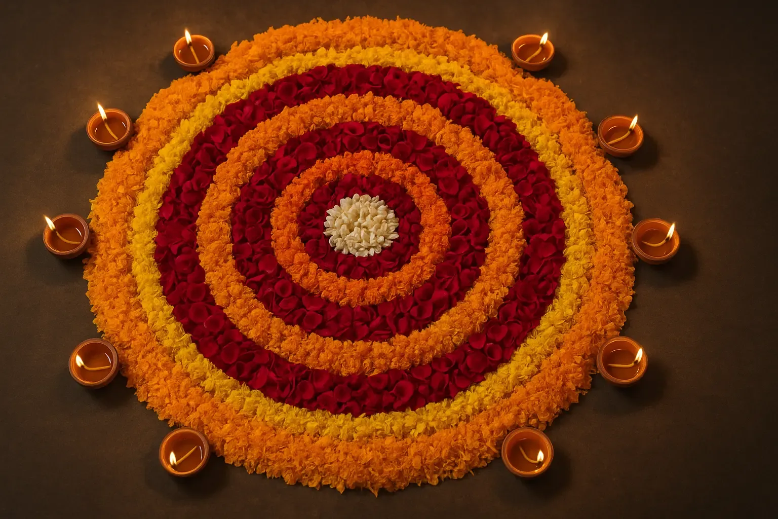 natural rangoli color ideas for eco-friendly Diwali