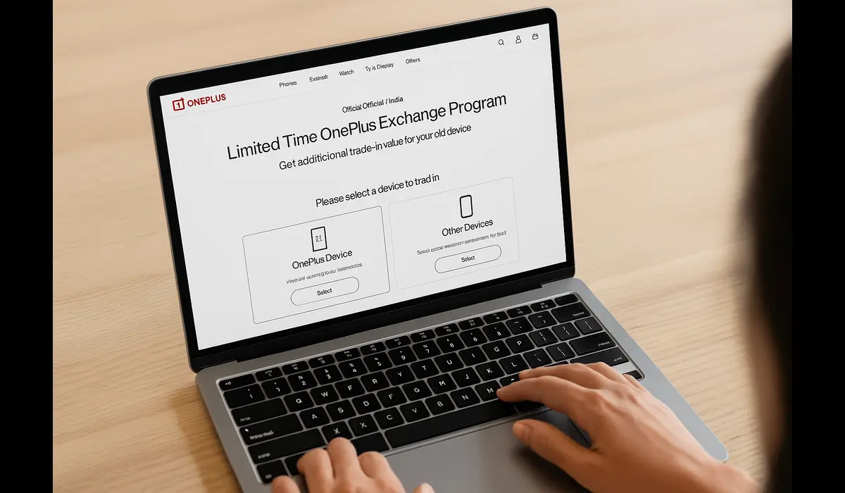Checking OnePlus 15 exchange offers online in India.