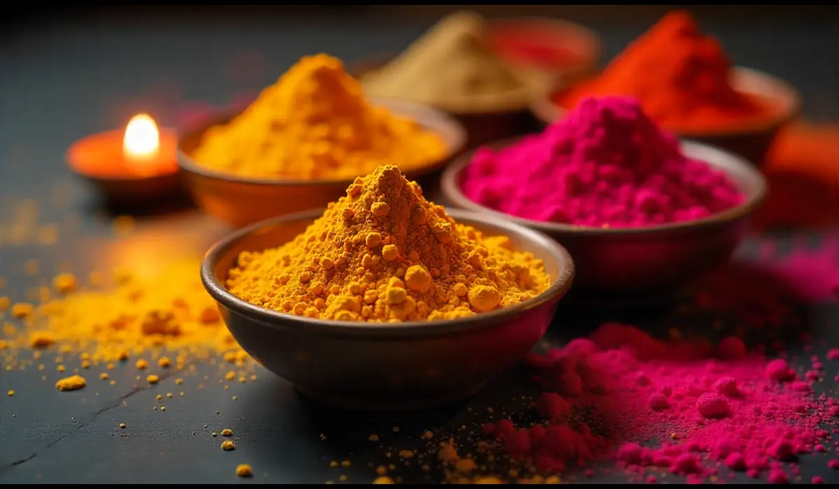 Organic Rangoli colors and diyas from Amazon’s top-selling Diwali kits.