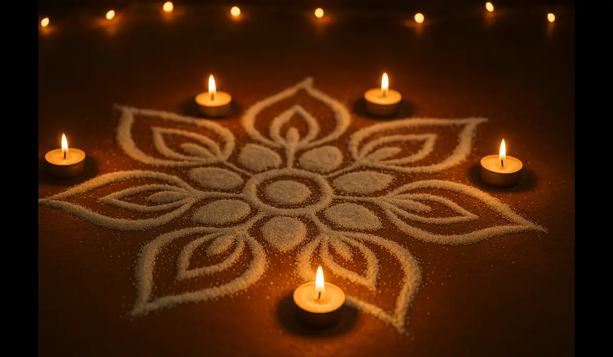 salt rangoli for Diwali