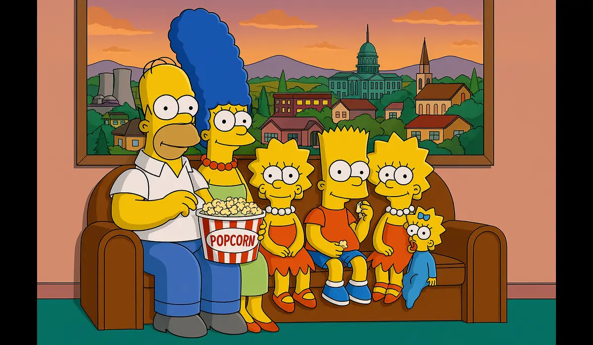 The Simpsons Movie 2 coming out in USA scene with family.