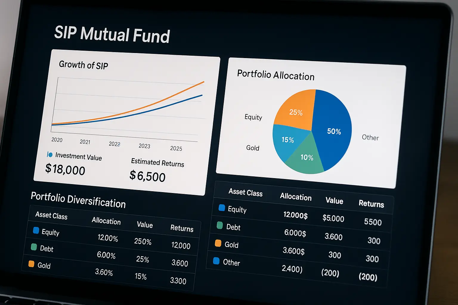 Indian mutual fund SIP strategy chart.
